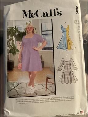 McCall's M8196Dress Sizes 8-16- pb1 -pb2